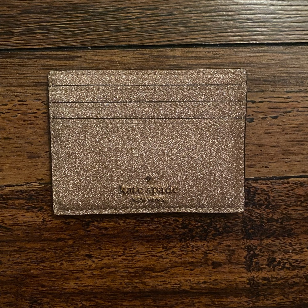 Kate Spade Joeley Tinsel Glitter Card Case Holder